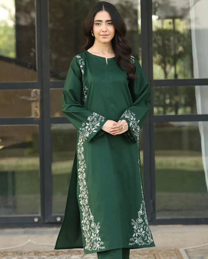 Roman Silk Green Color Straight Salwar Suit