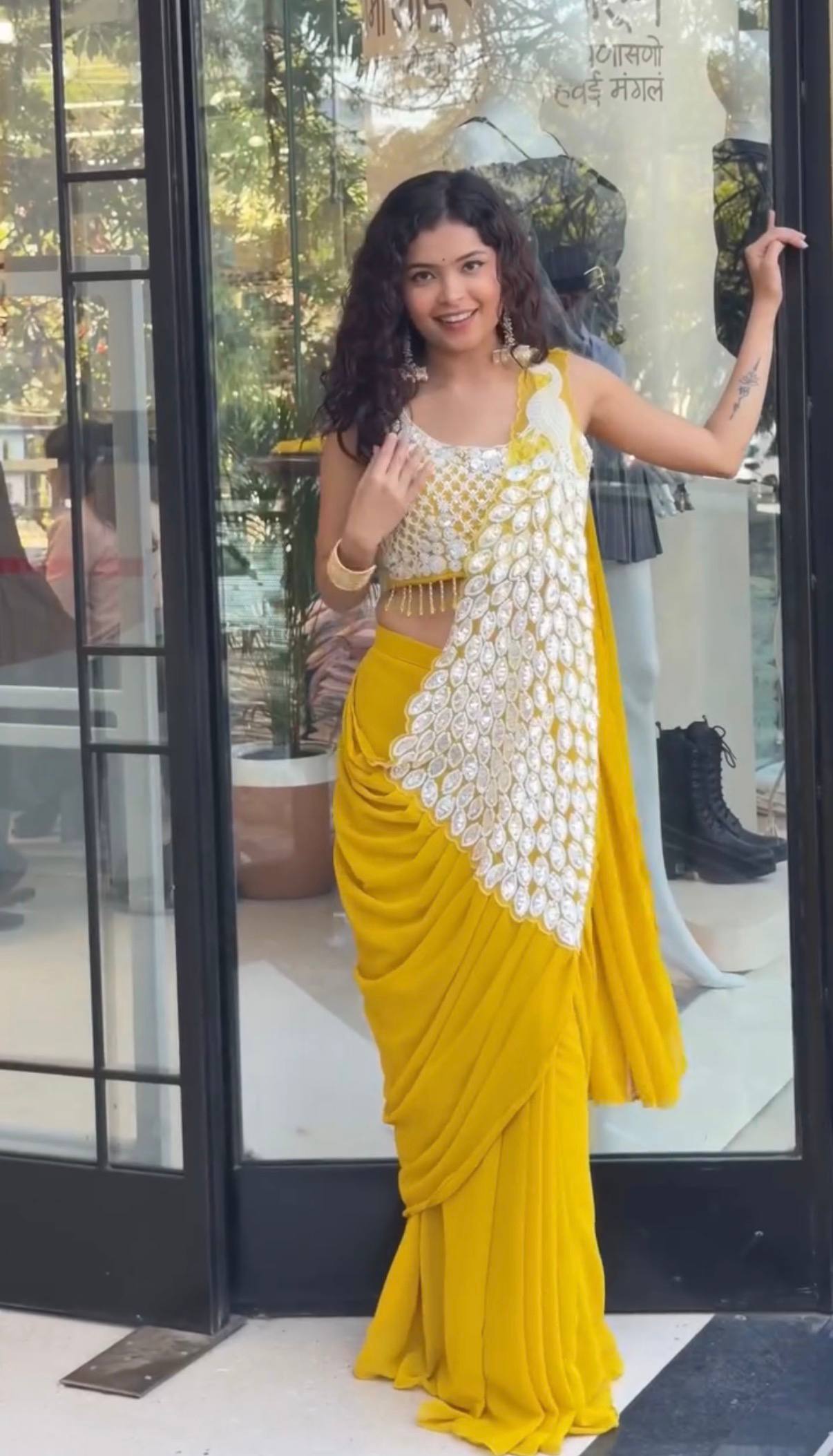 Modern Grace by TrendAura – Ready-to-Wear Drape Saree