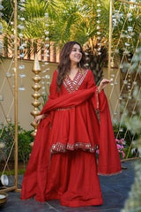 Ivory Sheeshmahal Sharara Set