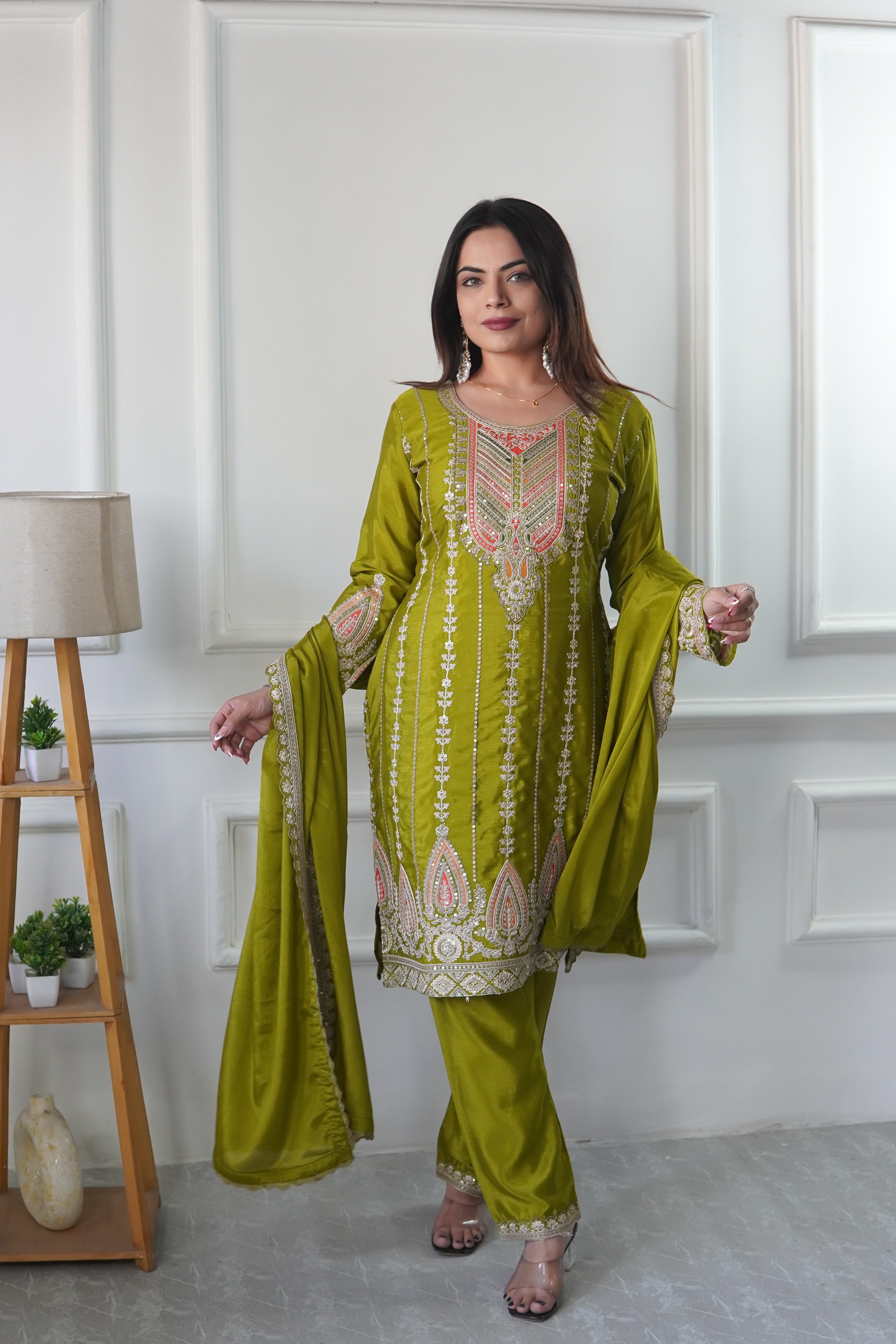 Adorable Sequence Work Green Color Salwar Suit