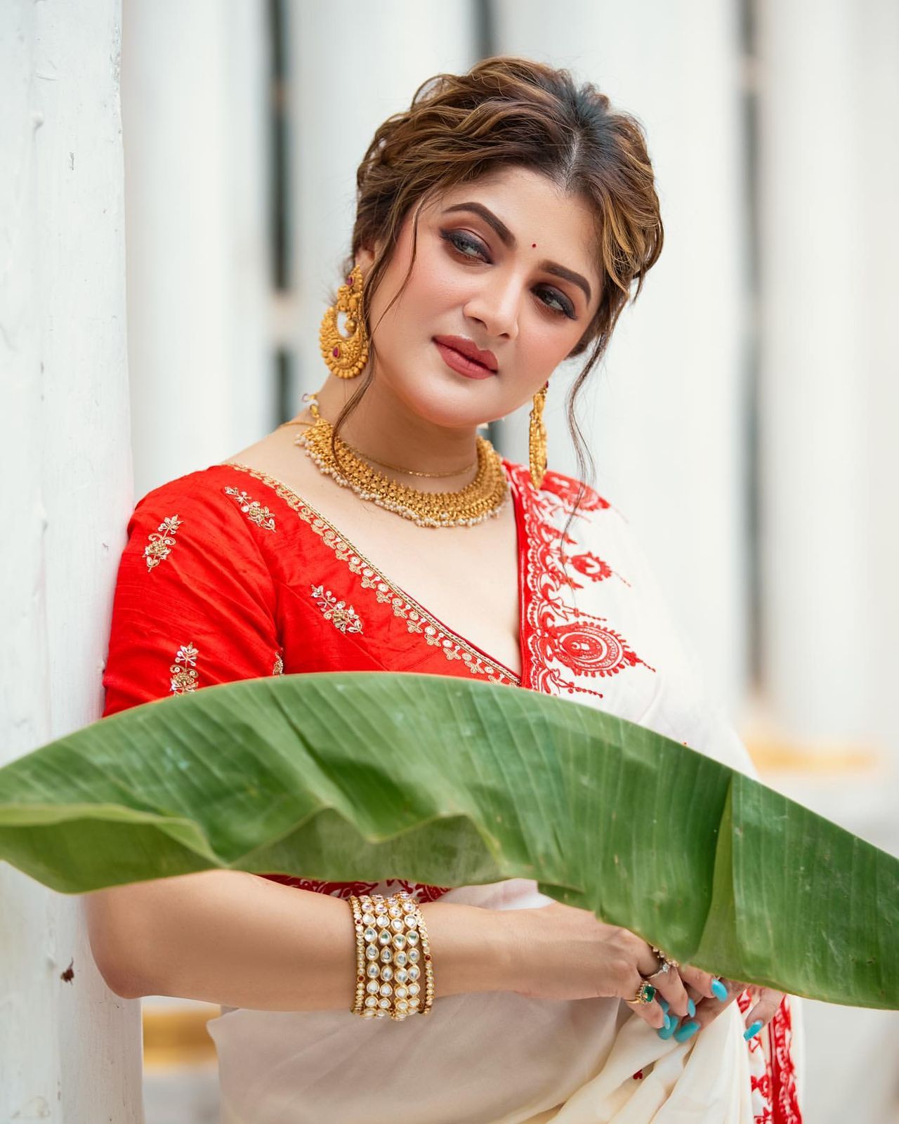 Precious White Rangoli Silk With Embroidered Saree