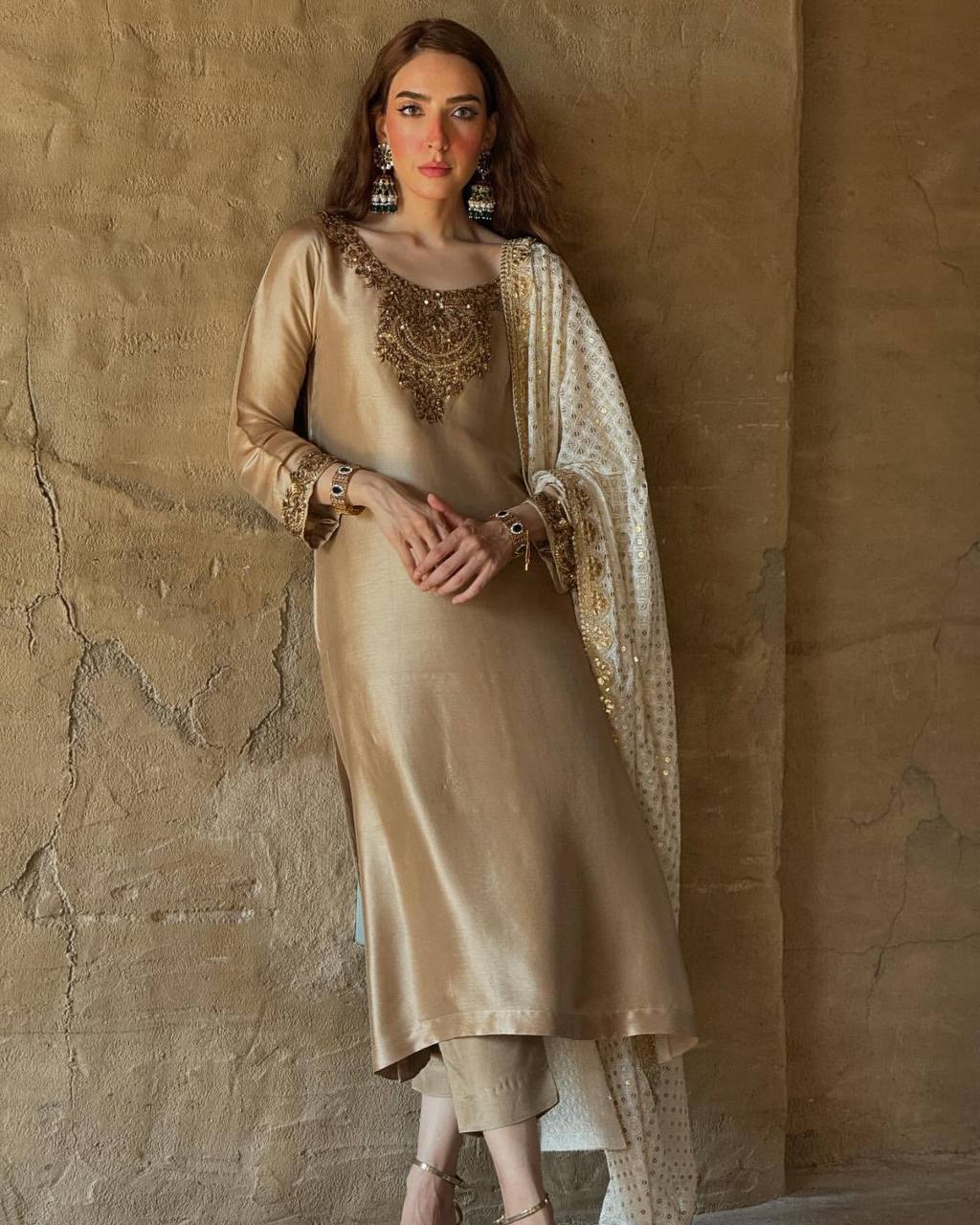 Elegant Sequence Work Off White Color Salwar Suit
