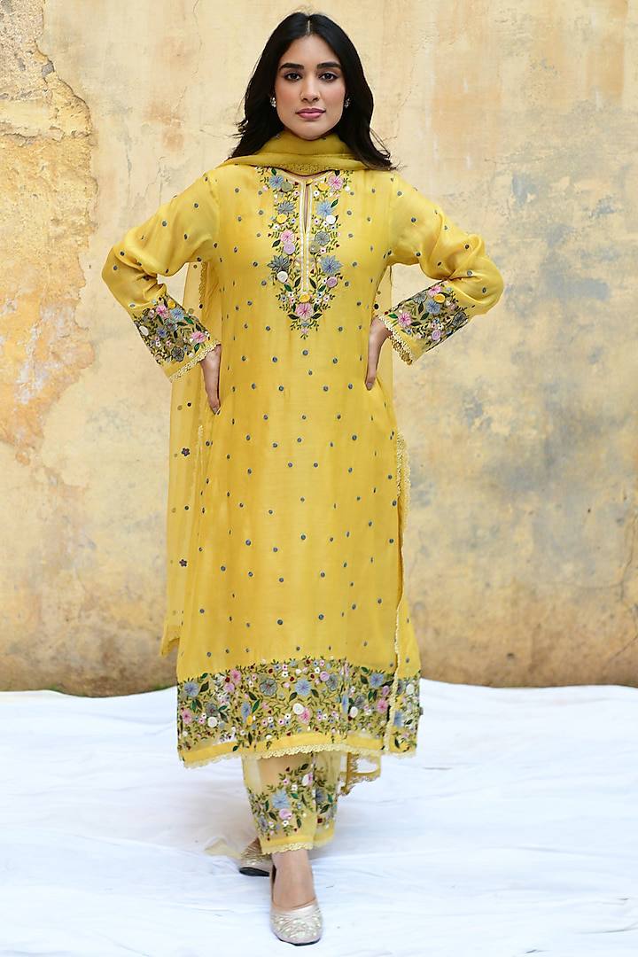 Yellow Color Marvelous Sequence Work Punjabi Suit