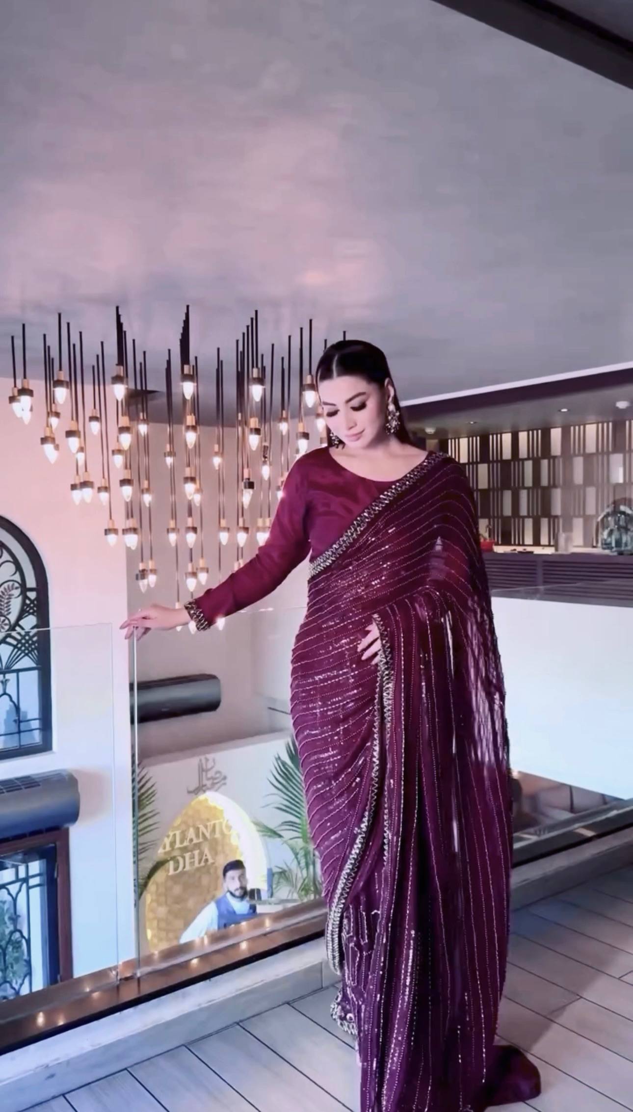 Glorious Wine Color Kasturi Silk Work Saree