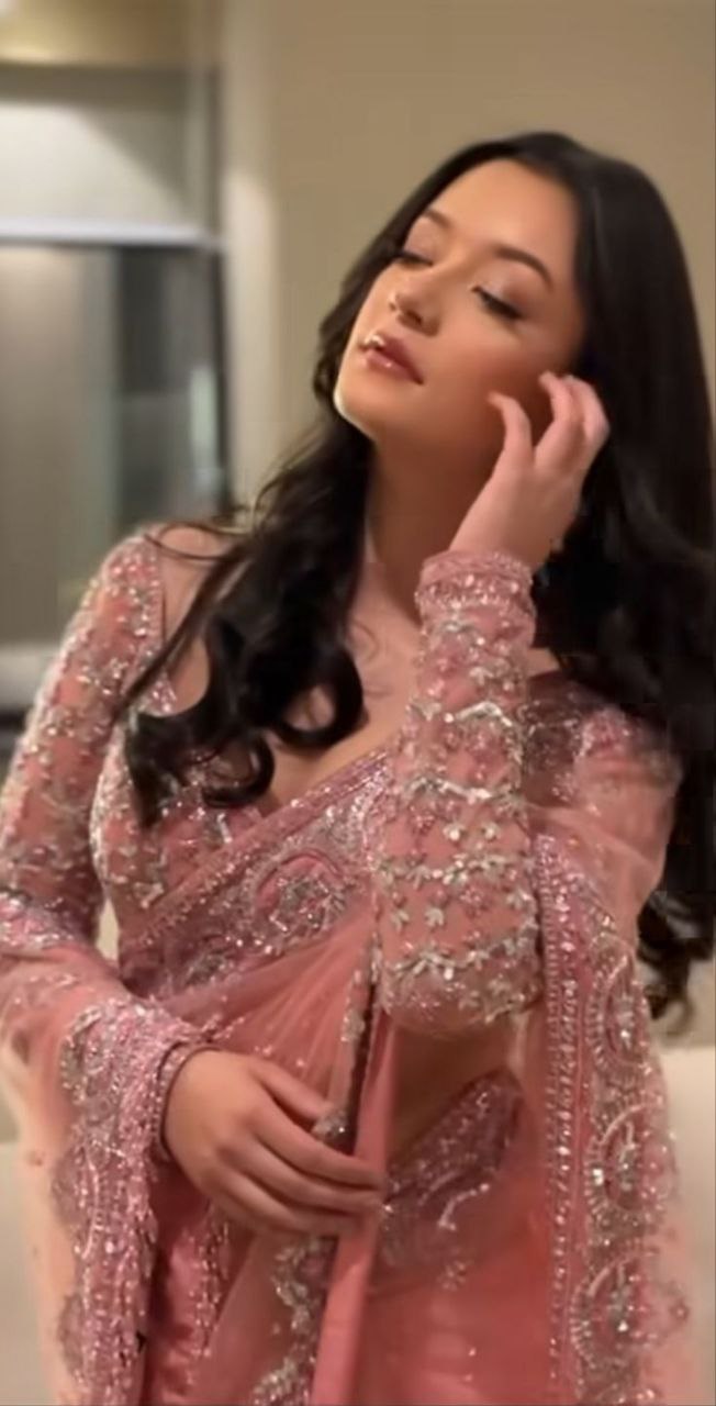 HANDWORK BUTTERFLY NET SAREE WITH HANDWORK EMBROIDERY & SEQUINS   – PREMIUM PARTYWEAR COLLECTION